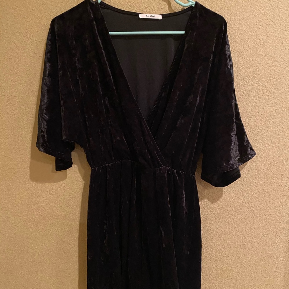 Black Velvet Romper